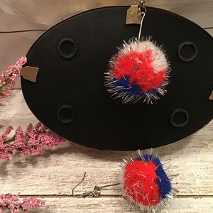 3/$15.00 Pom Pom Red Earrings